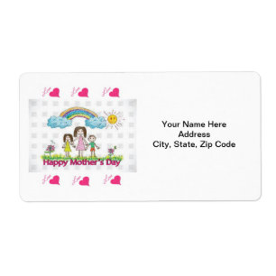 Mors dag-etiketter fraktsedel