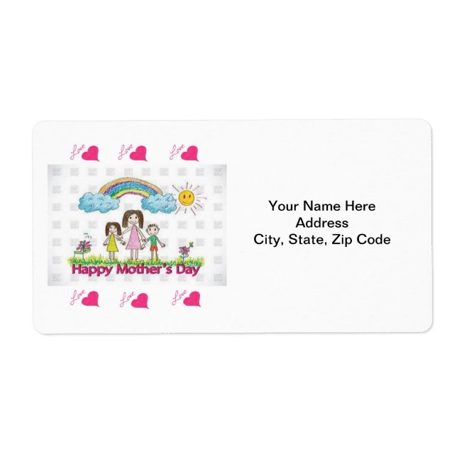 Mors dag-etiketter fraktsedel (Framsidan)