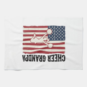 Mors dag farfar Patriotisk Vintage Flagga Tröja De Kökshandduk