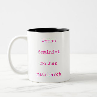 Mors dag Feministisk Varum Röda Typskrift Stilmall Två-Tonad Mugg