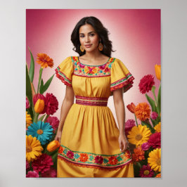 Mors dag Firande, Vibrant Blommigt Poster