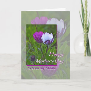 Mors dag Flowers för Båda Mammor Kort