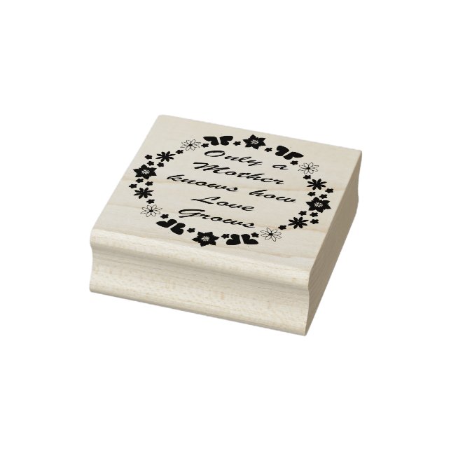 Mors dag Flowers och Butterflies Stämpel (Stämpel)