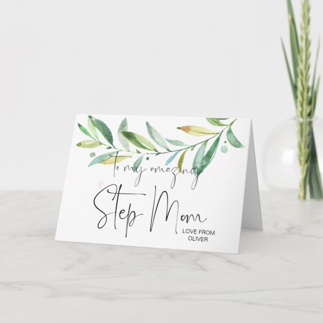 Mors dag för bästa steg Mamma StepModer Kort (Framsida)