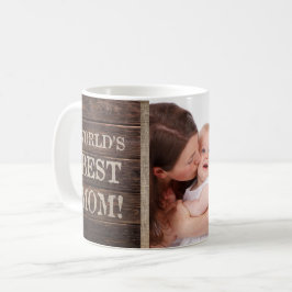 Mors dag för foto för lantliga världs bäst mamma kaffemugg
