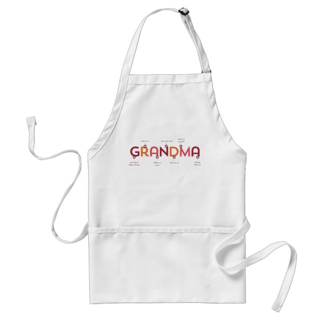 Mors dag för Grandma Personlig Apron Förkläde (Framsidan)