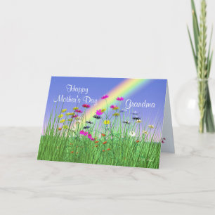 Mors dag för Grandma Vår blommor Kort