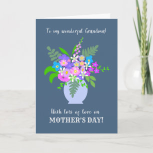 Mors dag för Grandma Vas of Flowers Kort