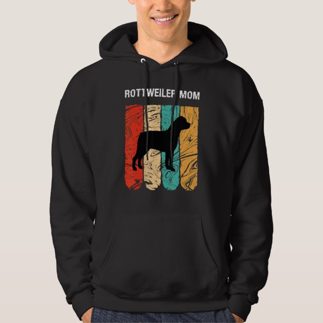 Mors dag för Hund Rottweiler Mamma Hoodie (Framsida)