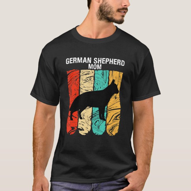 Mors dag för Hund Tyska shepherd Mamma T Shirt (Framsida)