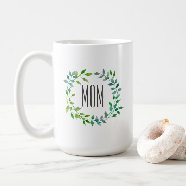 Mors dag för kran | för vattenfärggröntlöv kaffemugg (Med munk)