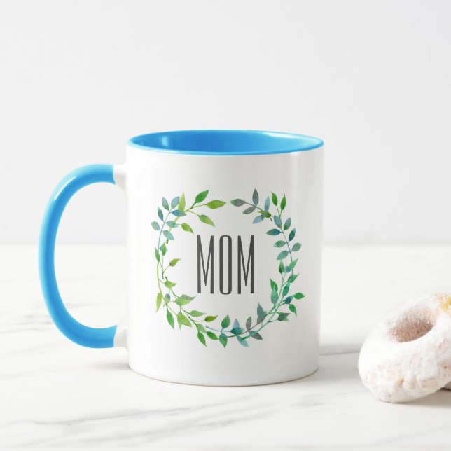 Mors dag för kran | för vattenfärggröntlöv mugg (Med munk)
