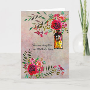 Mors dag för min dotter Elegant Blommigt Kort