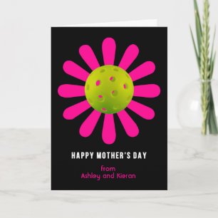 Mors dag för Pickleball Mamma, svart Kort