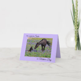 Mors dag för Syster Mare & Foal Photo Note Kort