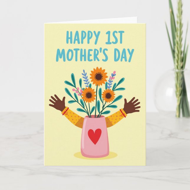 Mors dag Första Blomkortet Kort (Framsida)