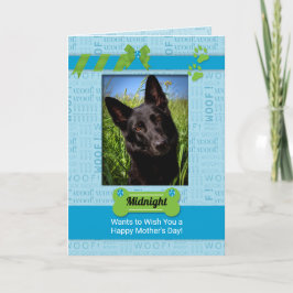 Mors dag-fotokort från Hund Blue Kort