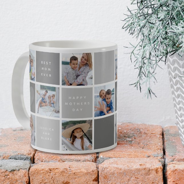 Mors dag fotrutnätskretsetik kaffemugg (Skapare uppladdad)