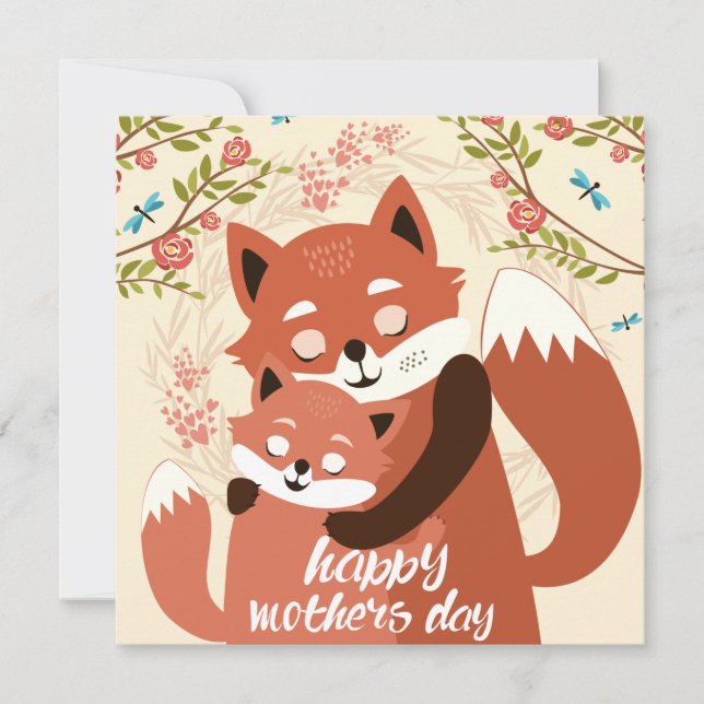 Mors dag Foxes Julkort (Framsida)