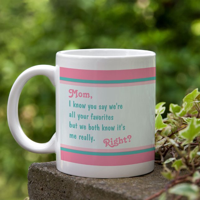 Mors dag från favoriten - Rosa Aqua Kaffemugg (Skapare uppladdad)