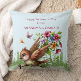 Mors dag från GRANDMA S GARDEN Funny Bird Kudde
