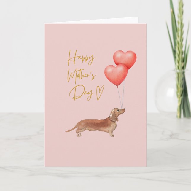 Mors dag från Hund - Dachshund Mamma Kort (Framsida)