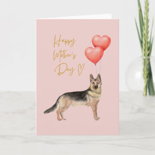 Mors dag från Hund - tyskt skäggiskt Mamma-kort Kort