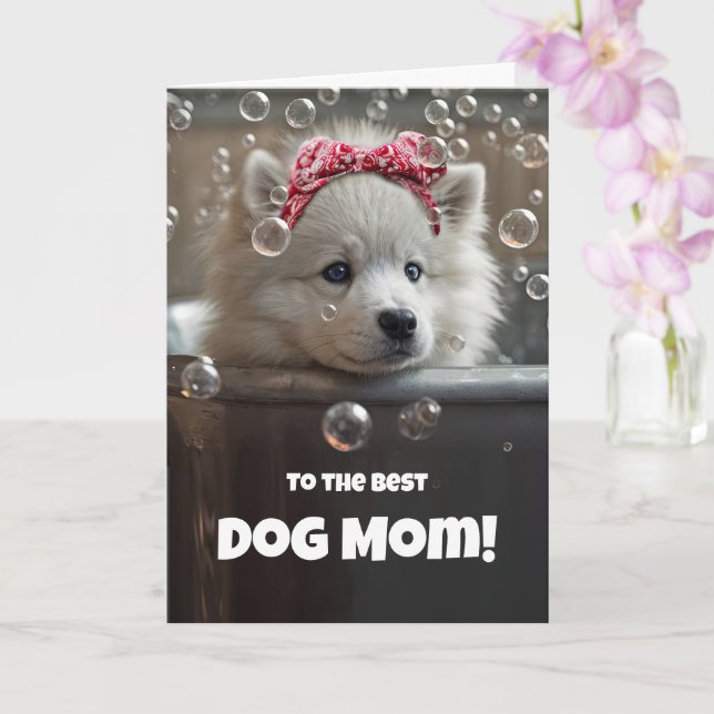 Mors dag från husdjuret hund Baby Söt Kort (Orkide)