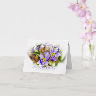Mors dag från oss båda - Hepatica vildblomma Kort
