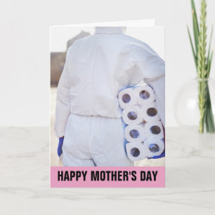MORS DAG FUNNY PANDEMIC HAZMAT KOSTYM CARDS KORT