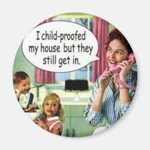 Mors dag Funny Retro Housefru Magnet