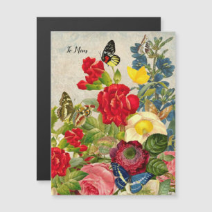 Mors dag Garden Carnations Ro Butterflies