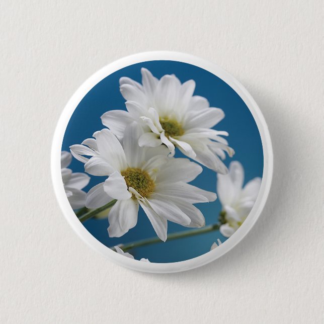 Mors dag Garden från Kärlek, Daisy, Blå himmel Knapp (Framsida)