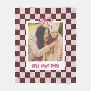 Mors dag-gåva Bästa mamma Anpassad foto-ruta Fleecefilt