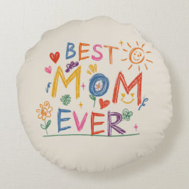 Mors dag-gåva, bästa Mamma någonsin Rund Kudde