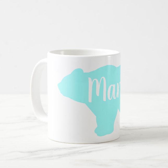 Mors dag-gåva från Cute Mamma björnbjörn Kaffemugg (Framsida vänster)