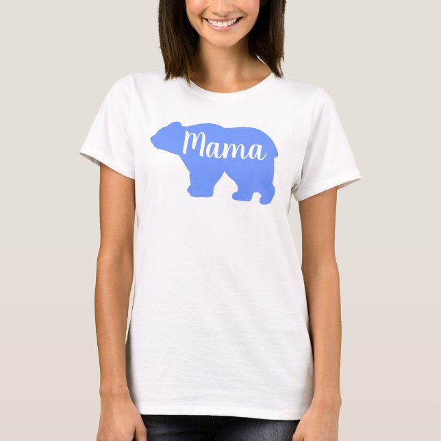 Mors dag-gåva från Cute Mamma har blå design T Shirt (Framsida)