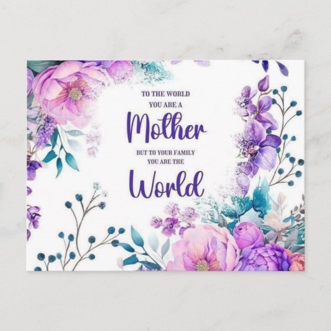 Mors dag-gåva helg vykort (Framsida)