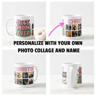 Mors dag Gifs Bästa mamma någonsin fotokollage Kaffemugg