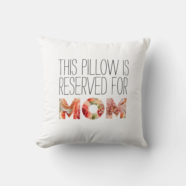 Mors dag Gift Blommigt Mamma Kudde (Framsida)