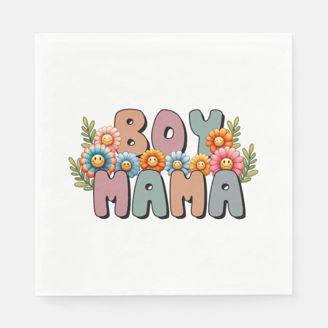 Mors dag Gift | Boy Mamma Pappersservett (Framsidan)