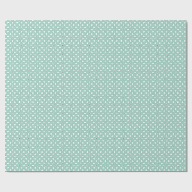 Mors dag Gift | Daisy på Mint Presentpapper (Platt)