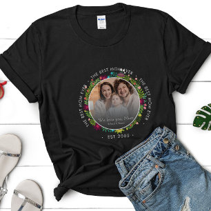 Mors dag Gift-familjen Foto Best Mamma T Shirt