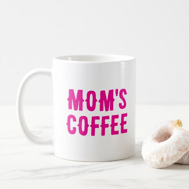 Mors dag Gift från Dotter Son Quote Shock rosa Kaffemugg (Med munk)