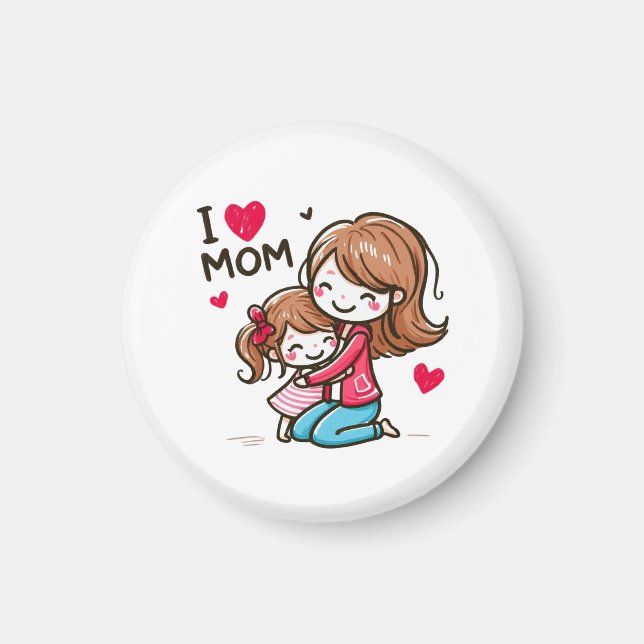 Mors dag Gift | I KÄRLEK MAMMA Magnet (Framsidan)
