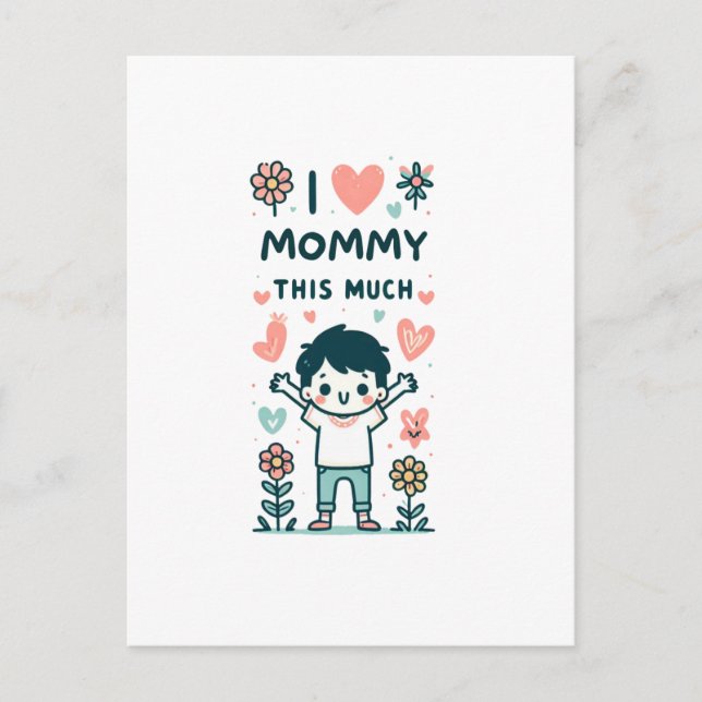 Mors dag Gift | I Kärlek Mamma så mycket Vykort (Framsida)
