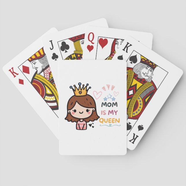 Mors dag Gift | Mamma är min drottning Casinokort (Baksidan)