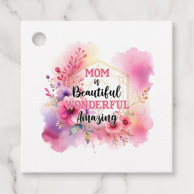 Mors dag Gift | Mamma är underbart Gåvor Etiketter (Framsida)