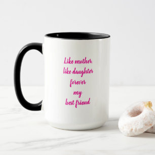 Mors dag Gift Mamma Dotter Shock rosa Citat Mugg