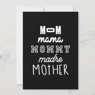 Mors dag Gift Mamma Mamma Mamma Madre Mor Inbjudningar